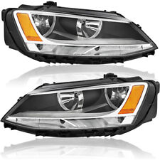 Pair Clear Lens Front Headlights Assembly For 2011-2018 Volkswagen Jetta Sedan  picture