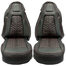 Black Leather Seat Covers Replacement For 2014-2019 C7 Corvette Grand Touring GT picture
