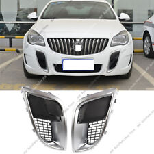 Pair Front Bumper Fog Light Mesh Grille Bezels ABS For Buick Regal GS 2009-2017 picture