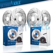 355mm Front and 350mm Rear Drilled Brake Rotors for Infiniti G37 Q60 Nissan 370Z picture