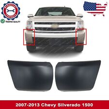 Set Of 2 Front Bumper End Caps Primed For 2007-2013 Chevy Silverado 1500 picture