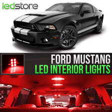 2005-2014 Ford Mustang Red Interior LED Lights Kit Package + License Lights picture