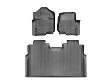 WeatherTech FloorLiner for 2015-2021 Ford F-150 SuperCrew - 1st & 2nd Row, Black picture