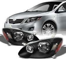 Focos Fondo Negro for 2003-2008 Toyota Corolla Headlamps Replacement 03-08 Pair picture
