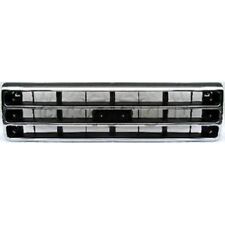 Grille For 89-91 Ford F-150 F-250 Chrome Shell w/ Silver Insert Plastic picture