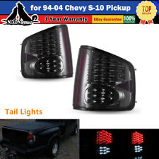 1994-2004 For Chevrolet S10/GMC Sonoma/Isuzu Hombre LED Tail Lights Smoke PAIR picture