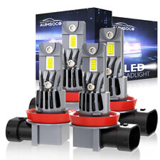 H11+H11 LED Headflight For Can-Am Defender HD5 HD8 HD10 Combo Bulbs Light Kit 4x picture