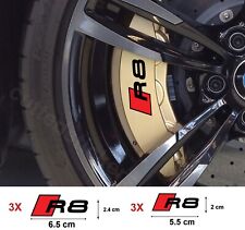 6x Audi R8 Red Black Brake Caliper Decal Stickers for Audi R8 R Line picture