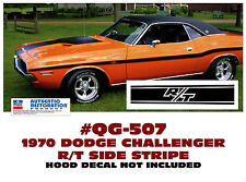 GE-QG-507 1970 DODGE CHALLENGER - R/T MID BODY SIDE STRIPE - R/T LOGO - DECAL picture