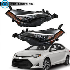 Halogen Headlights Headlamps Left&Right Side For 2017-2019 Toyota Corolla L Le picture