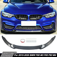 Carbon Pattern ABS CS Style Front Lip Splitter For 2015-20 BMW M3 F80 M4 F82 F83 picture