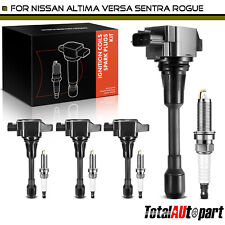 New 4x Ignition Coil & 4x DOUBLE IRIDIUM Spark Plug Kit for Nissan Altima Sentra picture