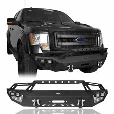 Fit 2009-2014 Ford F150 Steel Front Bumper w/Grill Guard & Winch Plate LED Light picture