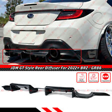 FOR 2022-24 SUBARU BRZ TOYOTA GR86 JDM GT STYLE UNPAINTED PU BLACK REAR DIFFUSER picture