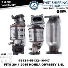 Fits 2011-2015 Honda Odyssey 3.5L Complete Catalytic Converter set EPA R&L REAR picture