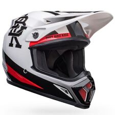 BELL MX-9 MIPS TWITCH DBK HELMET WHITE BLACK LARGE picture