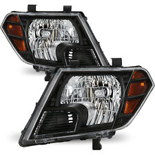 For 2009 2020 2021 Nissan Frontier Truck Black Headlights Headlamps Left+Right  picture