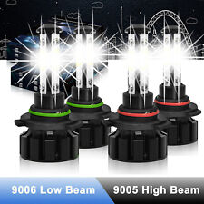 4x 9005 9006 LED Combo Headlight Bulbs 4SIDE High Low Beam Kit Super Xenon White picture
