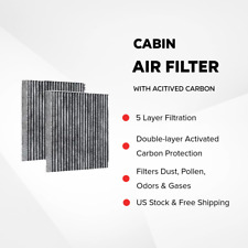 2x Cabin AirFilter with Activated Carbon Fits for Hyundai Tucson/Elantra &Kia K5 picture