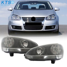 Pair For 2006-09 Volkswagen GTI/Rabbit & 2005-2010 Jetta Headlight Black Housing picture