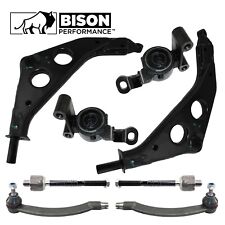 Bison Performance 6pc Front Lower Control Arms Tie Rod Ends Kit For R50 R52 R53 picture