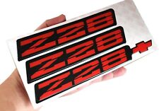 Set New Z28 Rocker Panel & Rear Bumper Emblem Replacement for 82-92 9192Z28 Red picture