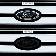 FOR 18-20 Ford F150 Front & Rear Emblem SMOKE Precut Vinyl Tint Overlays picture
