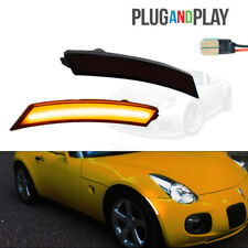Smoked Black Amber LED Front Sidemarker Lights For 06-10 Pontiac Solstice & Sky picture