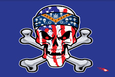 Size 2'x3' Sand Rail ATV UTV RV Home DuneRats Freedom USA Skull Safety Flag  picture