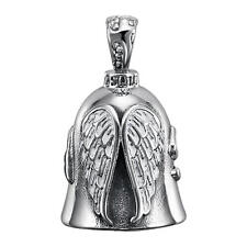 White Winged Motorcycle Bell  Angel Guardian Biker Riding Bell picture