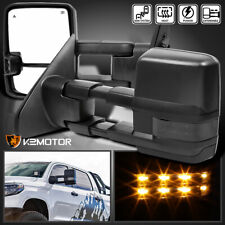 Fits 2007-2021 Toyota Tundra Power Heated Tow Mirrors+Smoke LED Signal+Blind picture