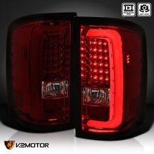 Red/Smoke Fits 2014-2018 GMC Sierra 1500 2500 3500 LED Bar Tail Lights Lamp picture