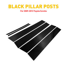 6X Car Door Window Pillar Post Cover Trims Black For 2009-2013 Toyota Corolla picture