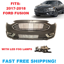 2017 2018 FORD FUSION FRONT BUMPER COVER ASSEMBLY TITANIUM LED FOG LIGHTS GRILLS picture