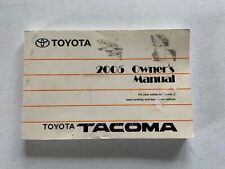 Owner's Manual Toyota Tacoma 2005 picture