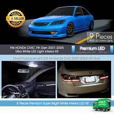 White Interior LED Lights Package For Honda Civic 2001 - 2005 Sedan Coupe picture