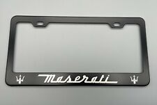 Maserati Black  License Plate Frame Stainless Steel with Laser Engraved picture