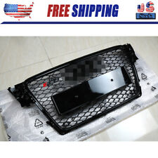 FRONT MESH RS4 STYLE BUMPER HOOD HEX GRILLE BLACK FOR 2009-2012 AUDI A4/S4 B8 8T picture