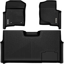 OEDRO Floor Mats for 2010-2014 Ford F-150 F150 Super Crew Cab Black TPE Liners picture