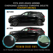 Fit 11-21 Grand Cherokee Window Trim Chrome Delete Blackout Precut Glossy Black picture