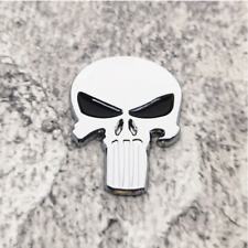 2PCS Metal Fender Punisher Skull Badge Logo Rear Lid Trunk Car Emblem Sticker picture