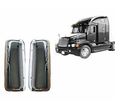 Fits Freightliner Columbia Chrome Mirror Cover W CB Holes Left Right 2015-2020 picture