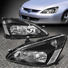 FOR 03-07 HONDA ACCORD BLACK HOUSING CLEAR CORNER HEADLIGHT REPLACEMENT LAMPS picture
