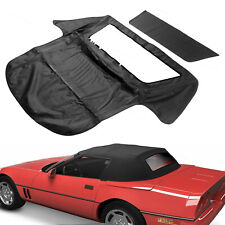 Black Convertible Soft Top w/ Plastic Window Fits Chevrolet Corvette 1986-1993 picture