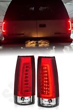 Set of Red C-Bar LED Taillights for 88-99 GM C/K 1500 2500 3500 Yukon Suburban picture