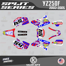  Graphics Kit for Yamaha YZ250F (2003-2005) YZ 250F Split  Series - Red Blue picture