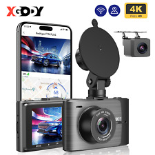XGODY 4K Dual Dash Camera DVR Front and Rear Dash Cam Built-in WiFi&GPS for Cars picture