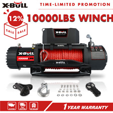 X-BULL 12V 10000LBS Electric Winch Red Synthetic Rope Towing Truck Off-Road picture