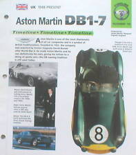 ASTON MARTIN DB1-7  History Brochure: VANTAGE ZAGATO,DB,DB2,DB4,DB5,DB6,DBR,DBS, picture