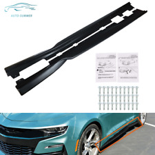Black Side Skirts Panel Extension Kit For 2016-Up Camaro RS & SS LT LS T6 Style picture